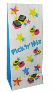 Pick n Mix bags with Block Bottom base, ideal for sweets