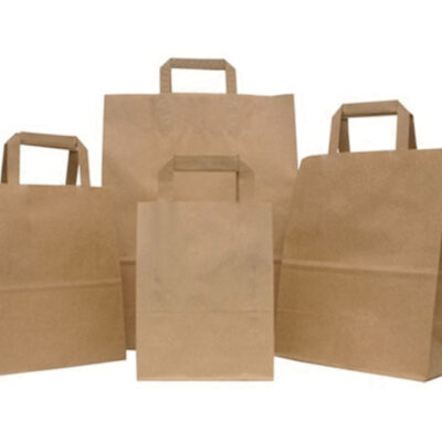 Paper Carrier Bags, Brown, ideal for takeaways, shopping and much more.