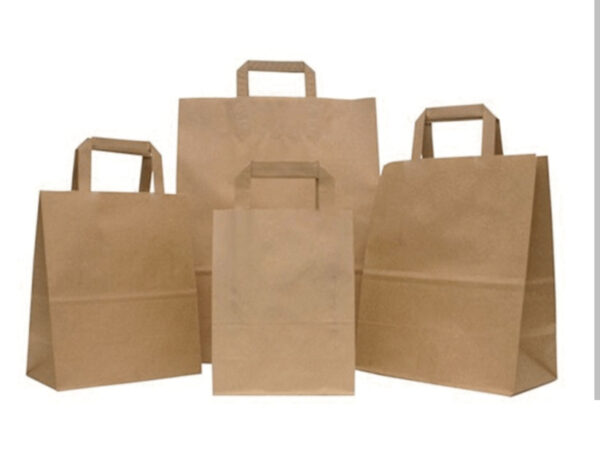 Paper Carrier Bags, Brown, ideal for takeaways, shopping and much more.